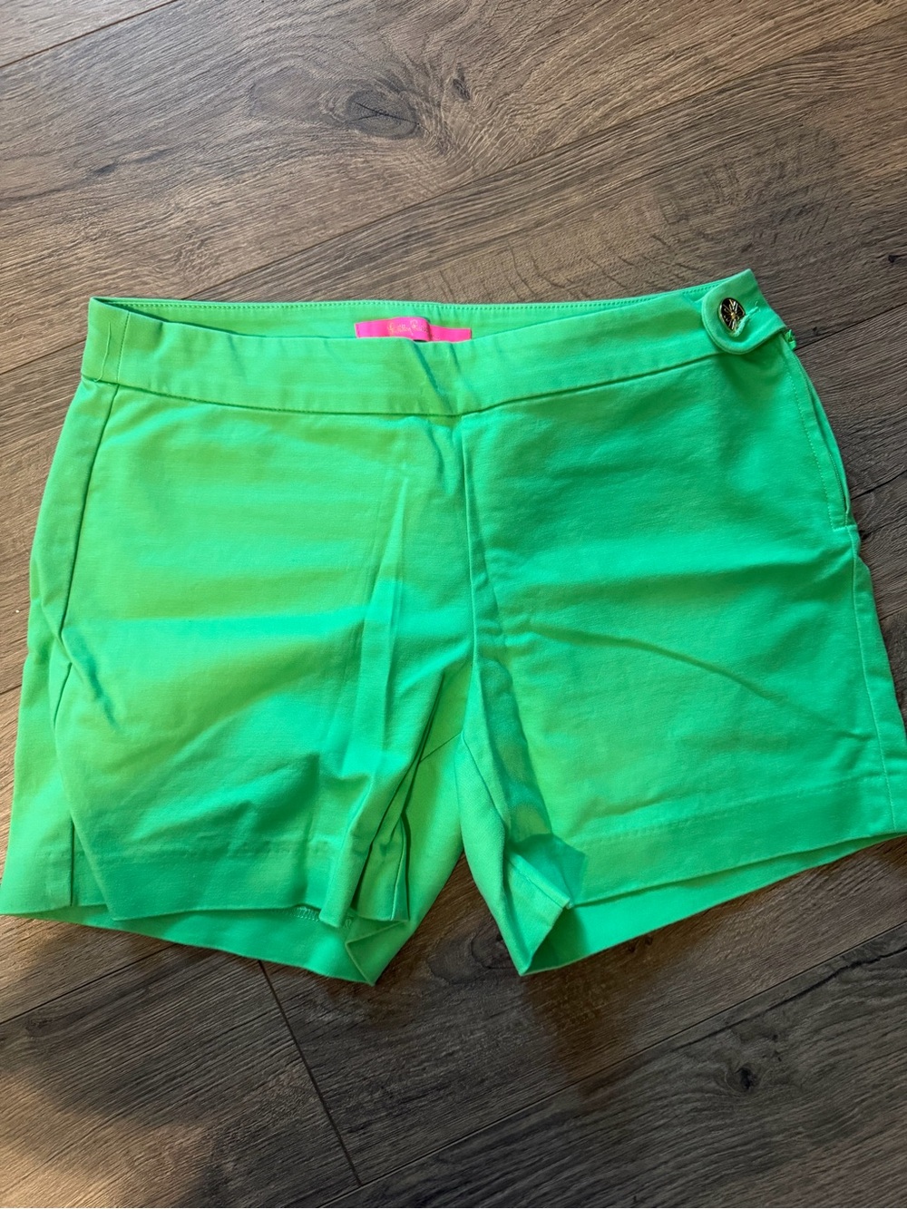 Lilly Pulitzer Neon Green High Waist Stretch Shorts